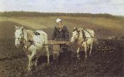 Ilya Repin, A Ploughman,Leo Tolstoy Ploughing